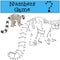 Educational game: Numbers game with contour. Mother lemur with b