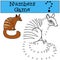 Educational game: Numbers game. Little cute numbat sits