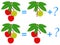 Educational games for children, on the composition of the three, example with strawberry.