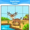 Educational Games for Kids puzzle 12 piece wild animal cute deer