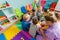 Educational group activity at the kindergarten or daycare