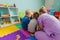 Educational group activity at the kindergarten or daycare