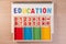 Educational kids math toy wooden board stick game counting set in kids math class kindergarten.