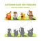 Educational Matching Game for Preschool Kids, Find the Correct Shadow with Cute Wild Ethnic Animals Vector Illustration