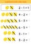 Educational math children game. Subtraction for kids