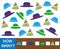 Educational mathematical game for children. Count how many hat.