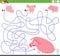 Educational maze game with cartoon piglets and pig