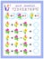 Educational page for children on addition and subtraction. Solve examples, count the quantity of flowers and write numbers.