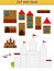 Educational page for little children. Printable template with exercise for kids. Use a scissors to cut and glue cute toy castle.