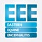 EEE - Eastern Equine Encephalitis acronym, medical concept background