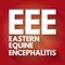 EEE - Eastern Equine Encephalitis acronym, medical concept background