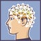 EEG brainwave reading Vector Illustration