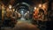Eerie Abandon: Dust-Cloaked Underground Market Frozen in Time
