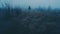 Eerie Dark Blue Landscape: Trapped Emotions In Soft Pastel Scenes