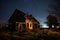 Eerie Farmhouse Under Starlight: Nature\\\'s Reclamation of Time Past