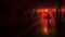 Eerie Hallway With Red Lighting: Dark Orange, 8k Resolution, Darkest Academia