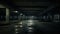 Eerie Nightscape: Abandoned Garage In Dark Street