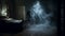 Eerie Paranormal Activity: Ghostly Figures Haunting A Darkened Room