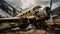 Eerie Remnants: Abandoned Plane Wreck in the Andes Mountains