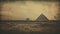 Eerie Retro Polaroid Of Ancient Pyramids In Egypt