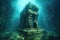 eerie underwater view of forgotten monument