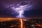 eerie volcanic lightning illuminates ash-filled sky