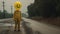 Eerie Yellow Costume: Trapped Emotions And Scary Smiles