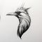 Eerily Realistic Bird Head Drawing With Backlight Style By Ink Ep