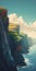 Eerily Realistic Cartoon Landscape: Cliffs Of Moher Coastal Walk