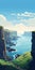 Eerily Realistic Cliffs At Irish Coast A Masterpiece In Atey Ghailan\\\'s Style