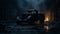 Eerily Realistic Dark Truck In Monochromatic Cinema4d Render