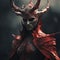 Eerily Realistic Demon Humanoid In Vray Tracing: Symbolism Minimalism