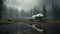 Eerily Realistic Jet Plane In Post-apocalyptic Rainy Forest