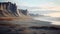 Eerily Realistic Renderings Of Arctic Beachfront Badlands At Sunset