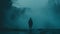 Eerily Realistic Teal Fog A Dramatic And Intriguing Scene