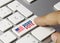 EEUU 2020 VOTE - Inscription on White Keyboard Key