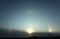 The effect of a `Halo` two suns in the sky in cold weather