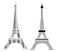 Effel tower design in black lines