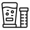 Effervescent vitamin icon, outline style