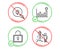 Efficacy, Energy and Lock icons set. Fireworks sign. Business chart, Turn on the light, Private locker. Vector