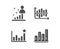 Efficacy, Stats and Diagram chart icons. Graph chart sign. Vector