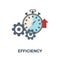 Efficiency flat icon. Colored element sign from company value collection. Flat Efficiency icon sign for web design