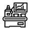 efficiency improvement manufacturing engineer line icon vector illustration