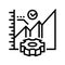 efficiency improvement manufacturing engineer line icon vector illustration