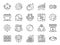 Efficiency line icon set. Included the icons as velocity, organizing, performance, productive, work, timeline  and more.