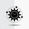Efficiency, management, processing, productivity, project Glyph Icon on Transparent Background. Black Icon
