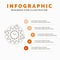 Efficiency, management, processing, productivity, project Infographics Template for Website and Presentation. Line Gray icon with