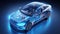 Efficiency Meets Elegance, 3D Render of a Futuristic Electric Car, A Vision of Tomorrow\\\'s Roads
