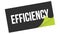 EFFICIENCY text on black green sticker stamp