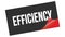 EFFICIENCY text on black red sticker stamp